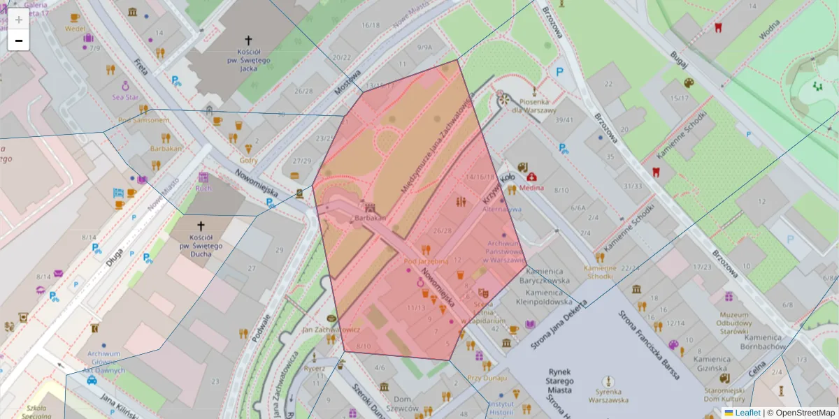 Szczegółowa mapa kodu pocztowego 00-271 z granicami, sąsiednimi kodami pocztowymi i urzędami pocztowymi