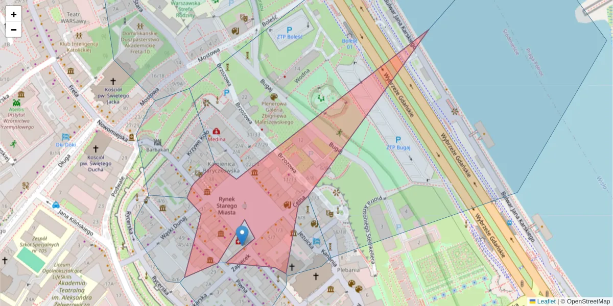 Szczegółowa mapa kodu pocztowego 00-272 z granicami, sąsiednimi kodami pocztowymi i urzędami pocztowymi