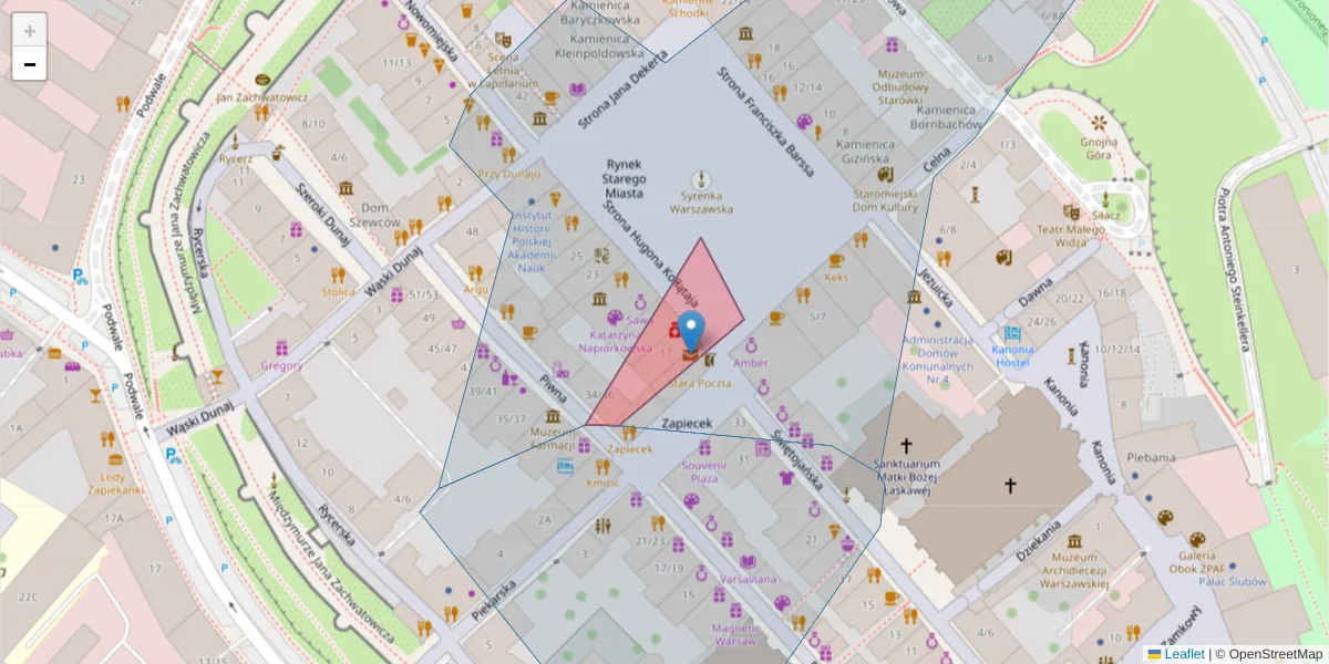 Szczegółowa mapa kodu pocztowego 00-273 z granicami, sąsiednimi kodami pocztowymi i urzędami pocztowymi