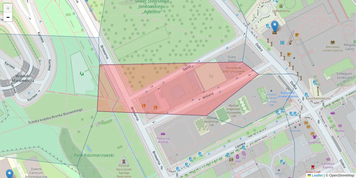 Szczegółowa mapa kodu pocztowego 00-317 z granicami, sąsiednimi kodami pocztowymi i urzędami pocztowymi