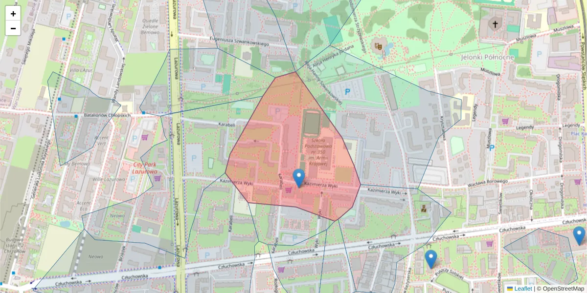 Szczegółowa mapa kodu pocztowego 00-365 z granicami, sąsiednimi kodami pocztowymi i urzędami pocztowymi