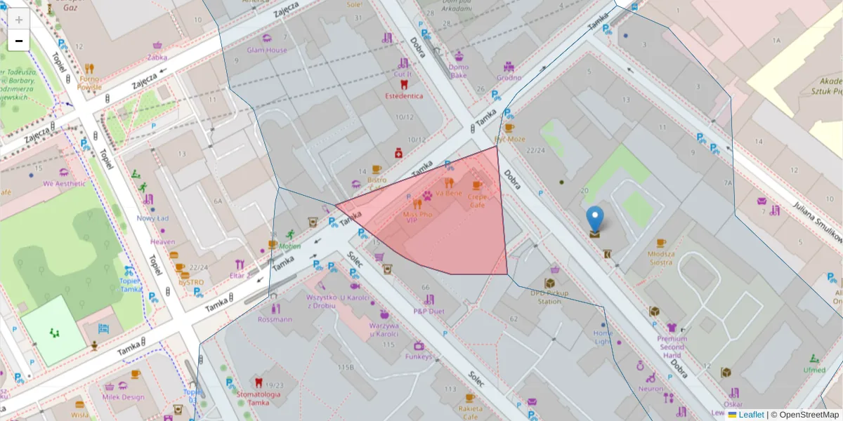 Szczegółowa mapa kodu pocztowego 00-385 z granicami, sąsiednimi kodami pocztowymi i urzędami pocztowymi