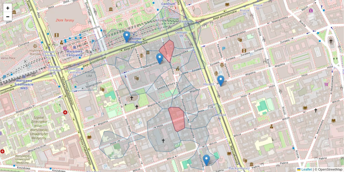 Szczegółowa mapa kodu pocztowego 00-689 z granicami, sąsiednimi kodami pocztowymi i urzędami pocztowymi