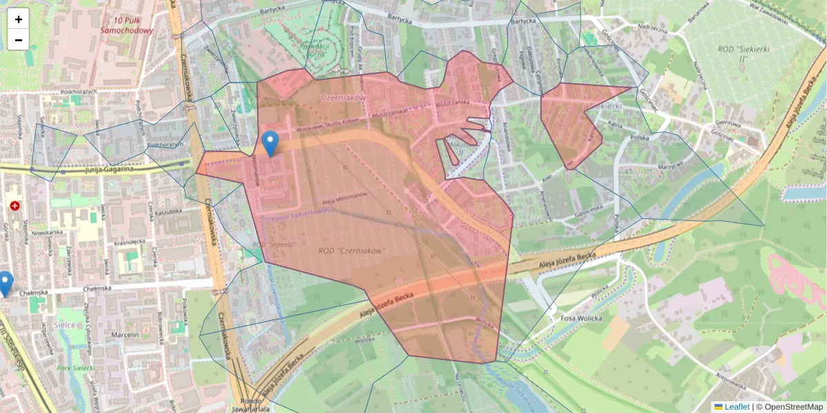 Szczegółowa mapa kodu pocztowego 00-712 z granicami, sąsiednimi kodami pocztowymi i urzędami pocztowymi