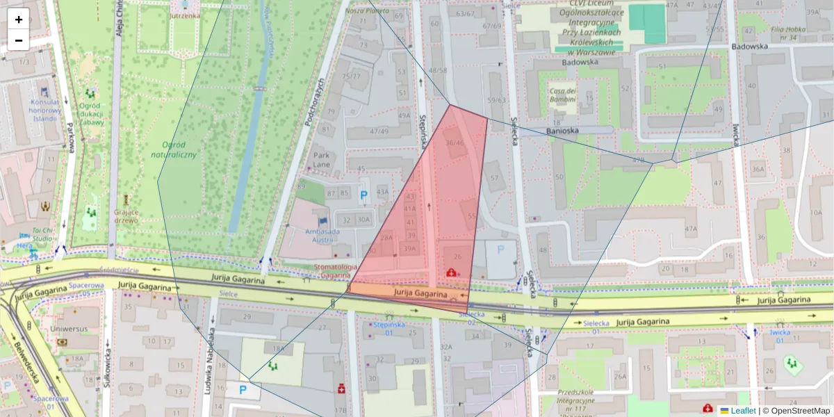 Szczegółowa mapa kodu pocztowego 00-748 z granicami, sąsiednimi kodami pocztowymi i urzędami pocztowymi