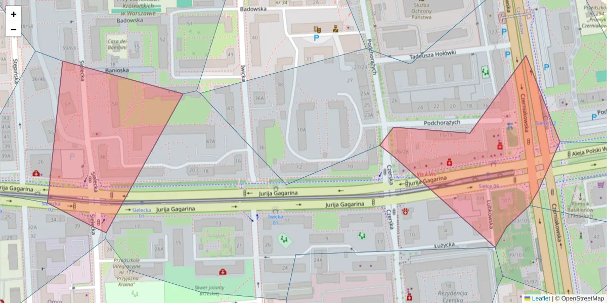 Szczegółowa mapa kodu pocztowego 00-754 z granicami, sąsiednimi kodami pocztowymi i urzędami pocztowymi