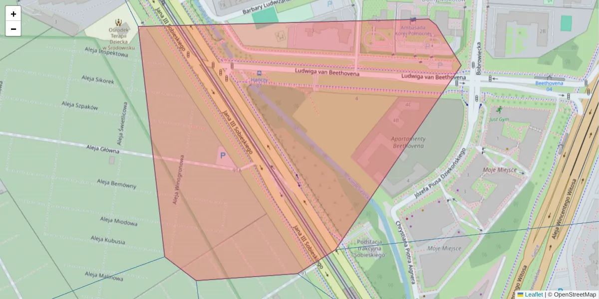 Szczegółowa mapa kodu pocztowego 00-769 z granicami, sąsiednimi kodami pocztowymi i urzędami pocztowymi