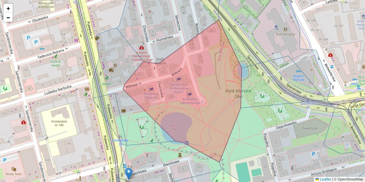 Szczegółowa mapa kodu pocztowego 00-790 z granicami, sąsiednimi kodami pocztowymi i urzędami pocztowymi