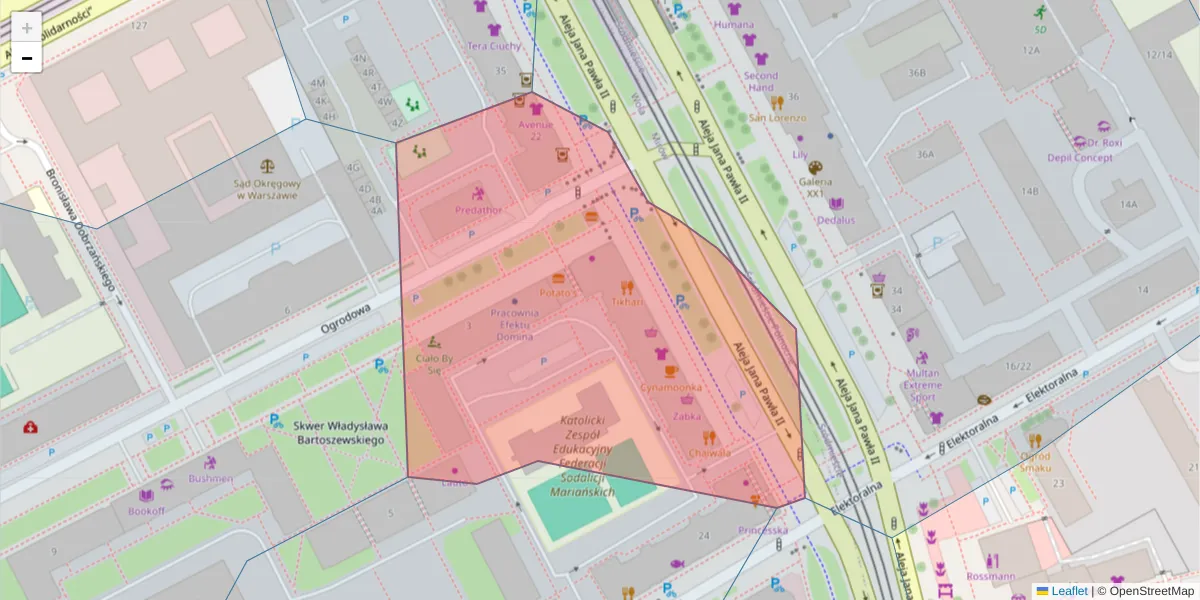 Szczegółowa mapa kodu pocztowego 00-893 z granicami, sąsiednimi kodami pocztowymi i urzędami pocztowymi