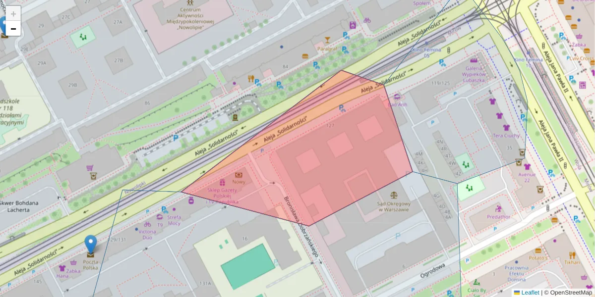 Szczegółowa mapa kodu pocztowego 00-898 z granicami, sąsiednimi kodami pocztowymi i urzędami pocztowymi