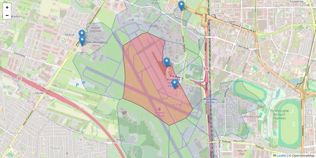 Szczegółowa mapa kodu pocztowego 00-906 z granicami, sąsiednimi kodami pocztowymi i urzędami pocztowymi