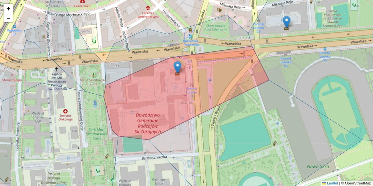 Szczegółowa mapa kodu pocztowego 00-912 z granicami, sąsiednimi kodami pocztowymi i urzędami pocztowymi