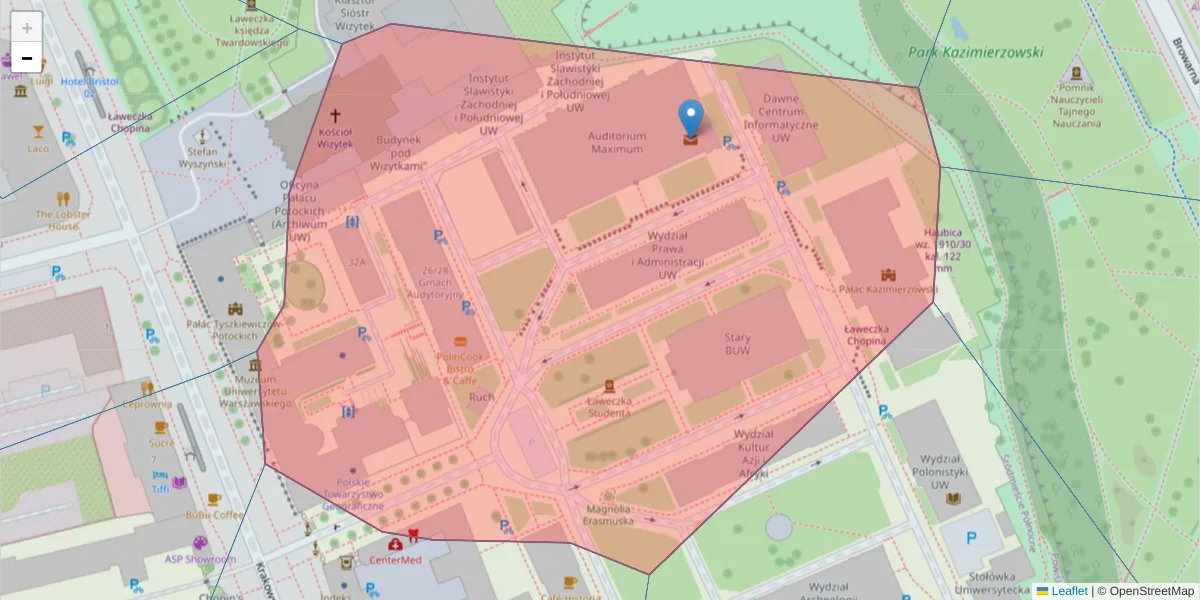 Szczegółowa mapa kodu pocztowego 00-927 z granicami, sąsiednimi kodami pocztowymi i urzędami pocztowymi