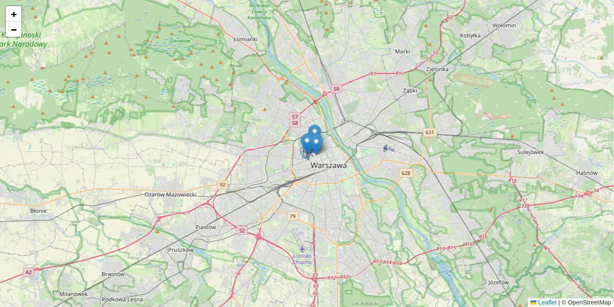 Szczegółowa mapa kodu pocztowego 01-059 z granicami, sąsiednimi kodami pocztowymi i urzędami pocztowymi