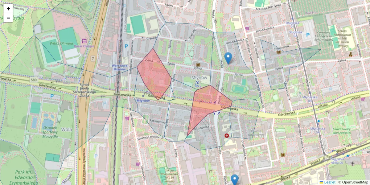 Szczegółowa mapa kodu pocztowego 01-139 z granicami, sąsiednimi kodami pocztowymi i urzędami pocztowymi
