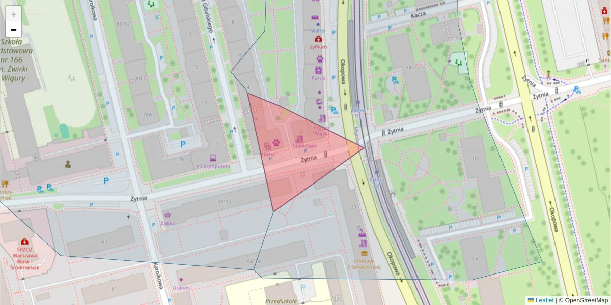 Szczegółowa mapa kodu pocztowego 01-191 z granicami, sąsiednimi kodami pocztowymi i urzędami pocztowymi