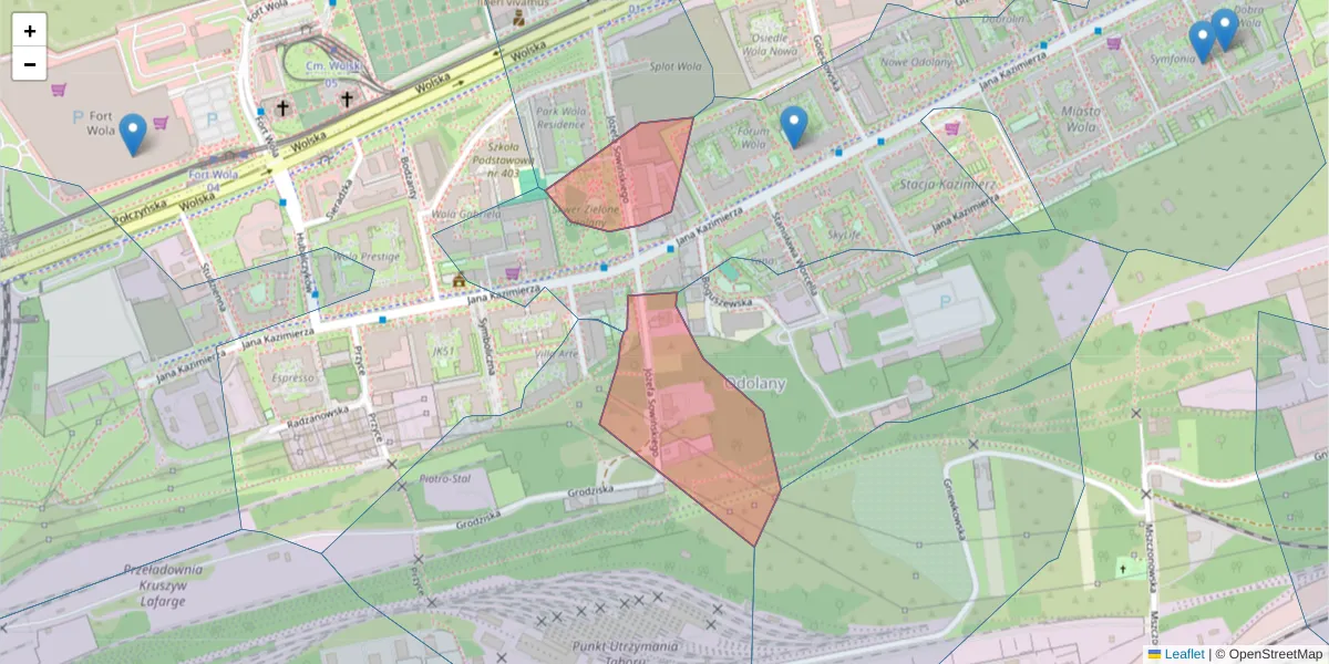 Szczegółowa mapa kodu pocztowego 01-251 z granicami, sąsiednimi kodami pocztowymi i urzędami pocztowymi