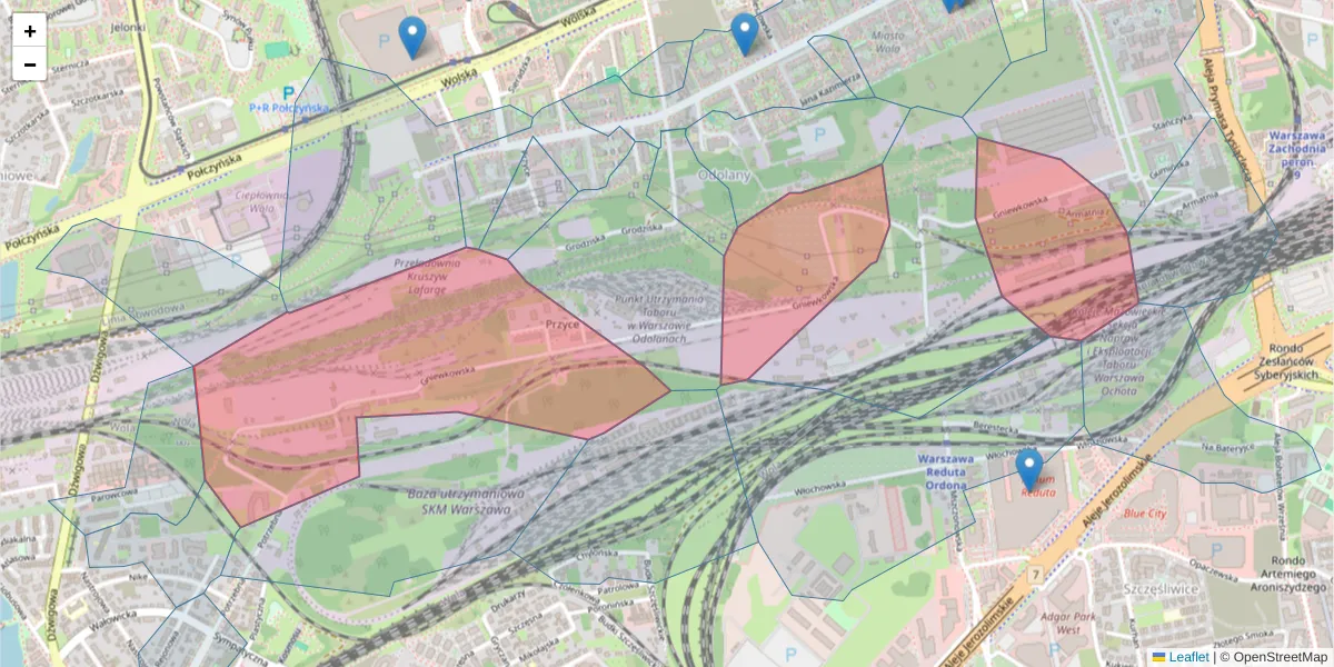 Szczegółowa mapa kodu pocztowego 01-253 z granicami, sąsiednimi kodami pocztowymi i urzędami pocztowymi