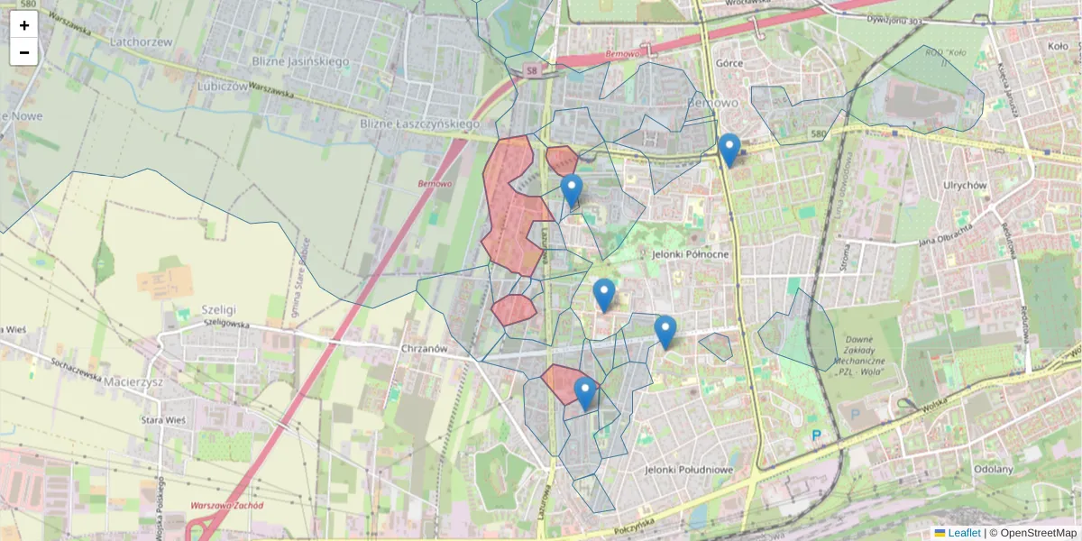 Szczegółowa mapa kodu pocztowego 01-315 z granicami, sąsiednimi kodami pocztowymi i urzędami pocztowymi