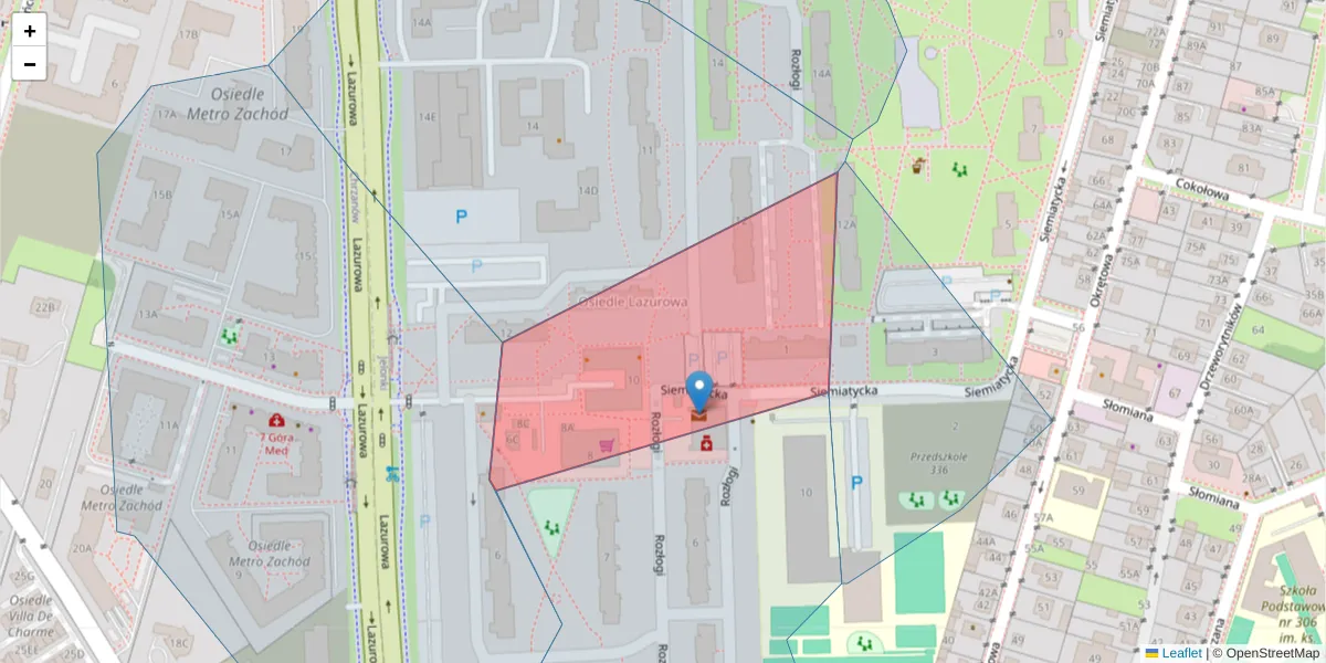 Szczegółowa mapa kodu pocztowego 01-323 z granicami, sąsiednimi kodami pocztowymi i urzędami pocztowymi