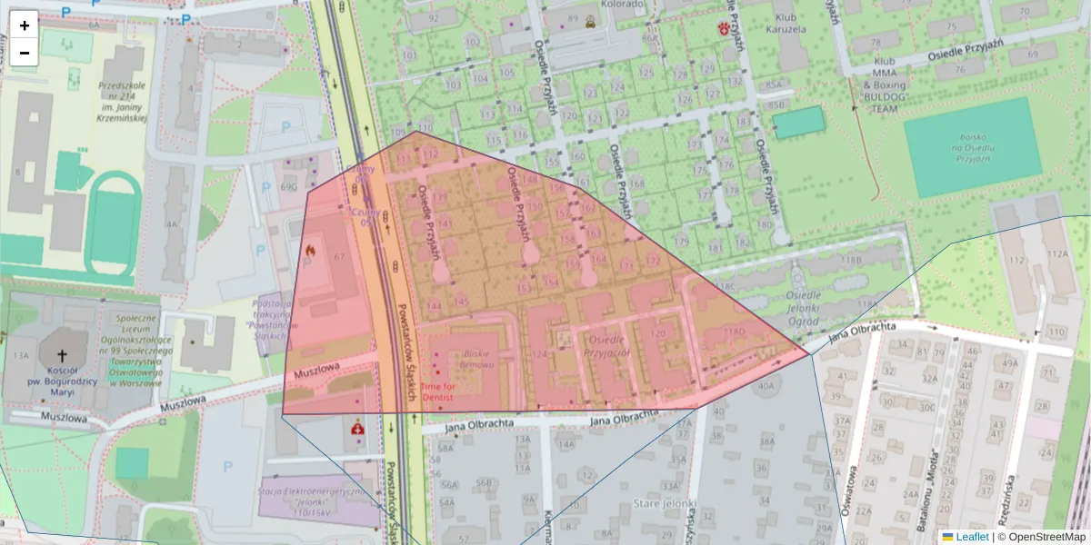 Szczegółowa mapa kodu pocztowego 01-373 z granicami, sąsiednimi kodami pocztowymi i urzędami pocztowymi