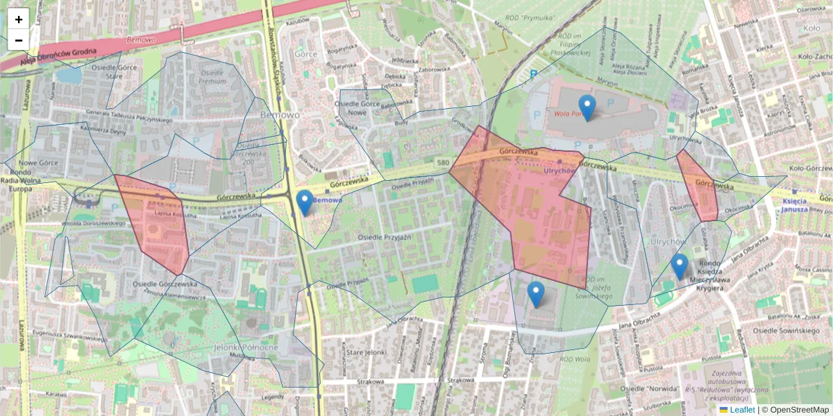 Szczegółowa mapa kodu pocztowego 01-459 z granicami, sąsiednimi kodami pocztowymi i urzędami pocztowymi