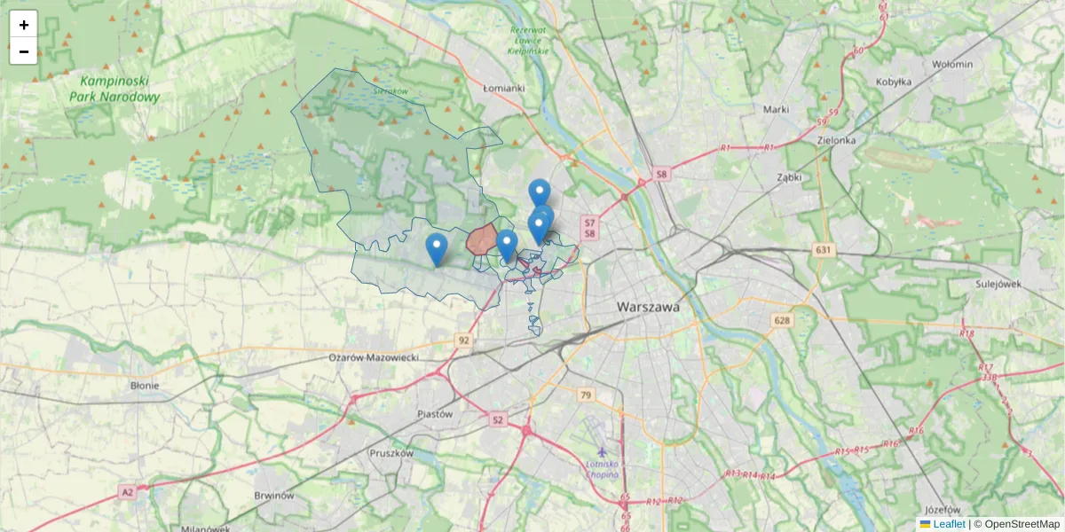 Szczegółowa mapa kodu pocztowego 01-485 z granicami, sąsiednimi kodami pocztowymi i urzędami pocztowymi