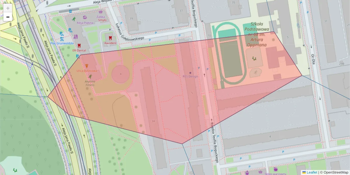 Szczegółowa mapa kodu pocztowego 01-502 z granicami, sąsiednimi kodami pocztowymi i urzędami pocztowymi