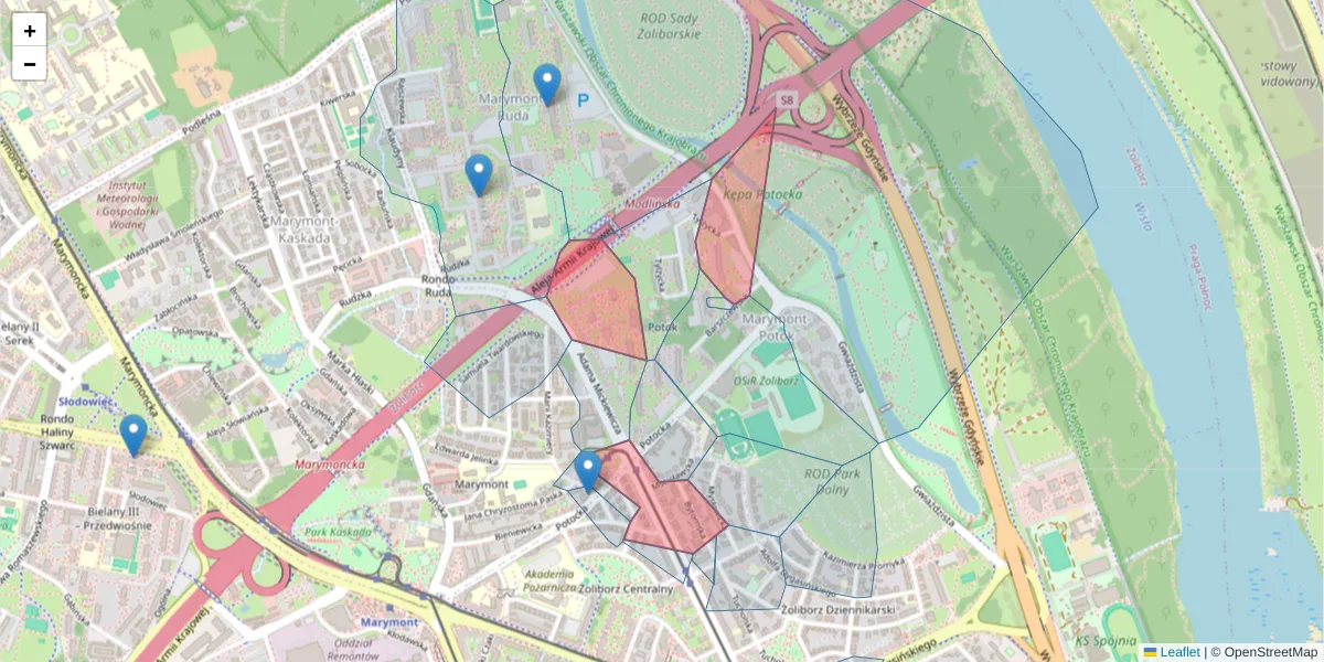 Szczegółowa mapa kodu pocztowego 01-650 z granicami, sąsiednimi kodami pocztowymi i urzędami pocztowymi