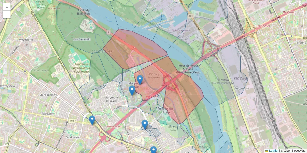 Szczegółowa mapa kodu pocztowego 01-651 z granicami, sąsiednimi kodami pocztowymi i urzędami pocztowymi