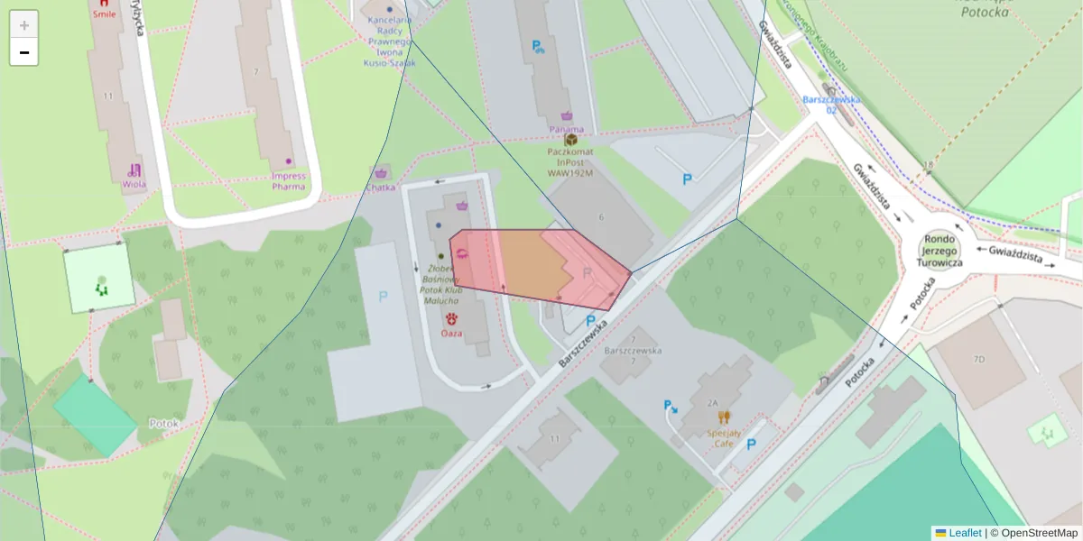 Szczegółowa mapa kodu pocztowego 01-662 z granicami, sąsiednimi kodami pocztowymi i urzędami pocztowymi