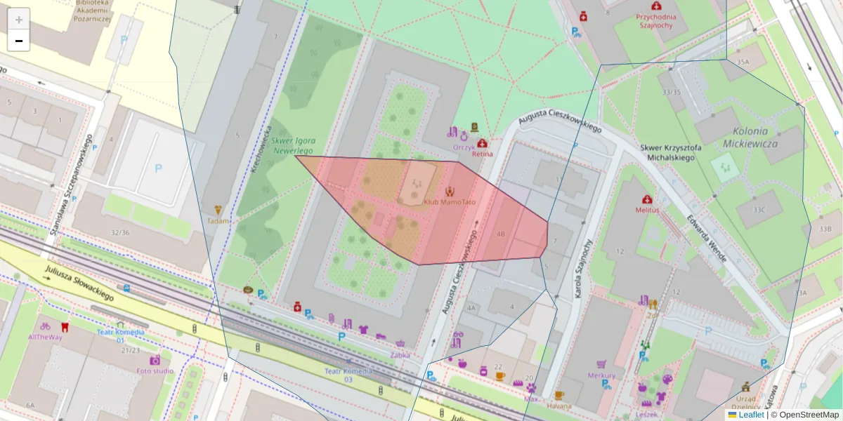 Szczegółowa mapa kodu pocztowego 01-782 z granicami, sąsiednimi kodami pocztowymi i urzędami pocztowymi