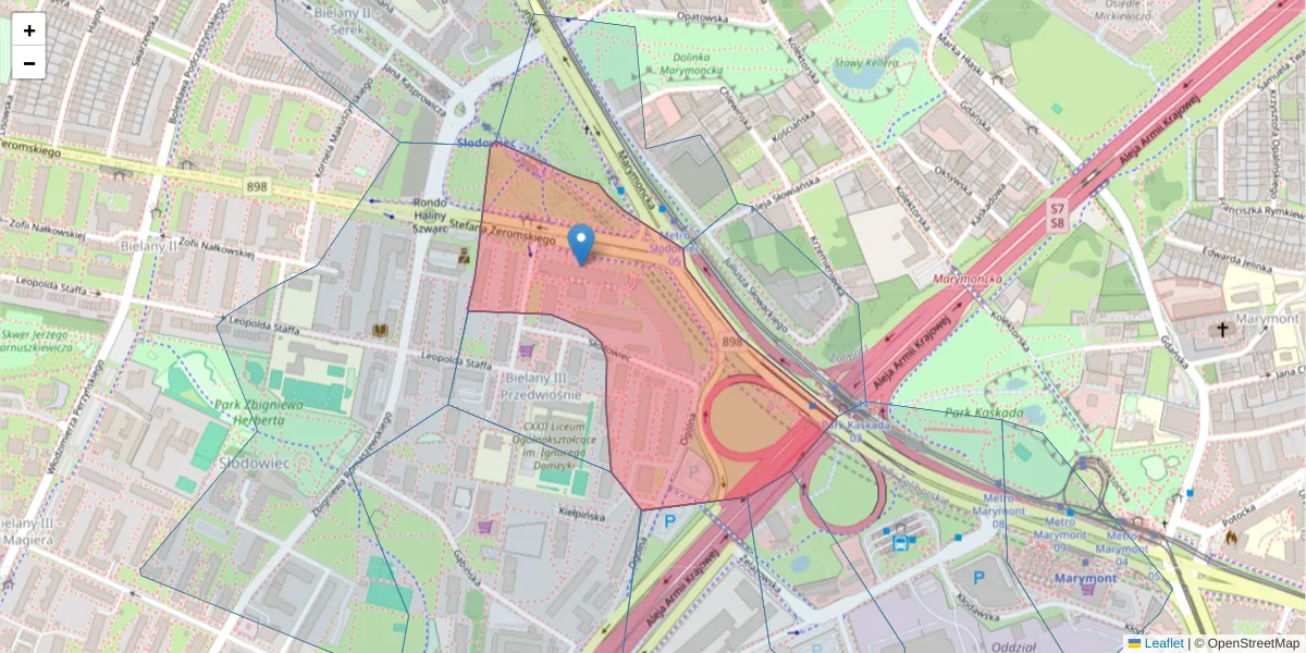 Szczegółowa mapa kodu pocztowego 01-887 z granicami, sąsiednimi kodami pocztowymi i urzędami pocztowymi