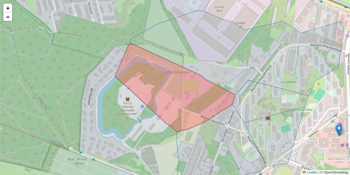 Szczegółowa mapa kodu pocztowego 01-924 z granicami, sąsiednimi kodami pocztowymi i urzędami pocztowymi