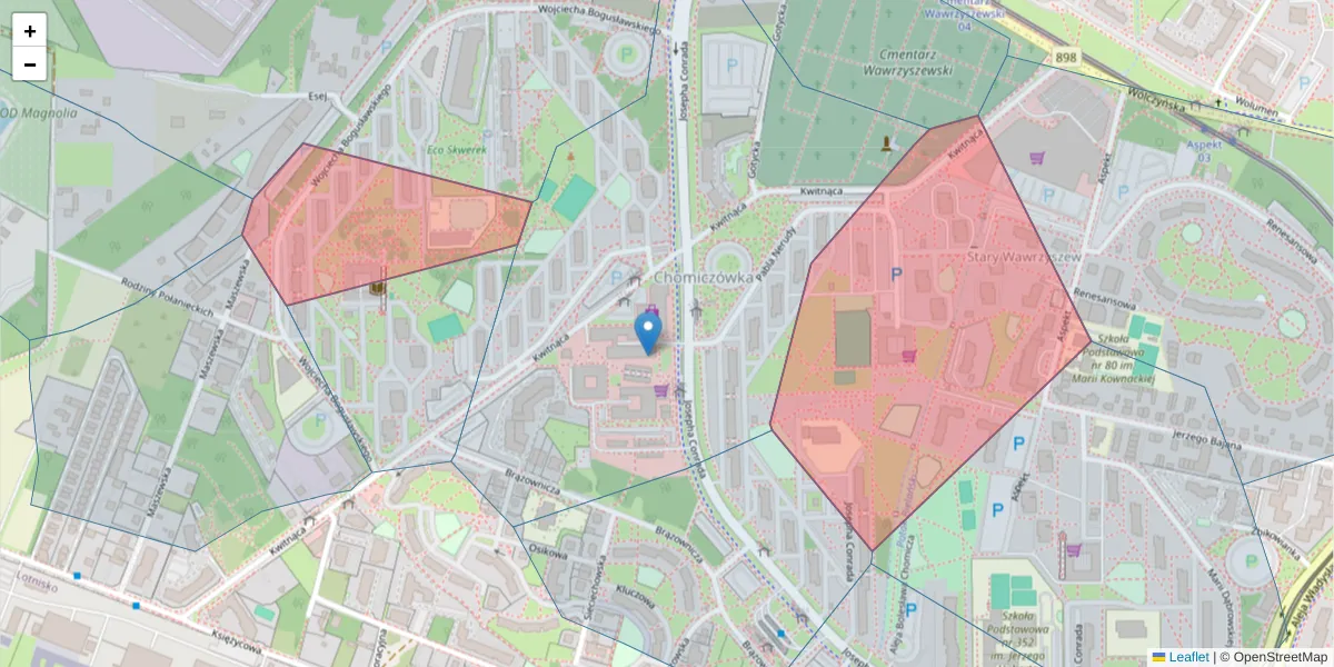 Szczegółowa mapa kodu pocztowego 01-926 z granicami, sąsiednimi kodami pocztowymi i urzędami pocztowymi