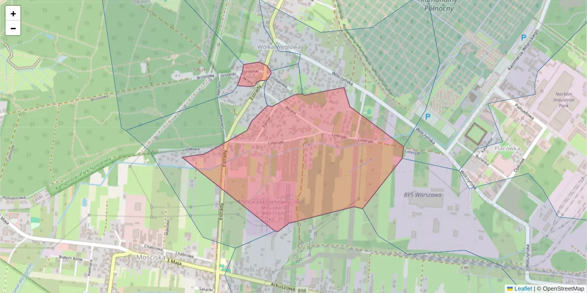 Szczegółowa mapa kodu pocztowego 01-937 z granicami, sąsiednimi kodami pocztowymi i urzędami pocztowymi