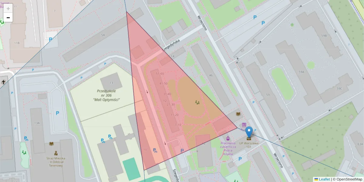 Szczegółowa mapa kodu pocztowego 01-945 z granicami, sąsiednimi kodami pocztowymi i urzędami pocztowymi