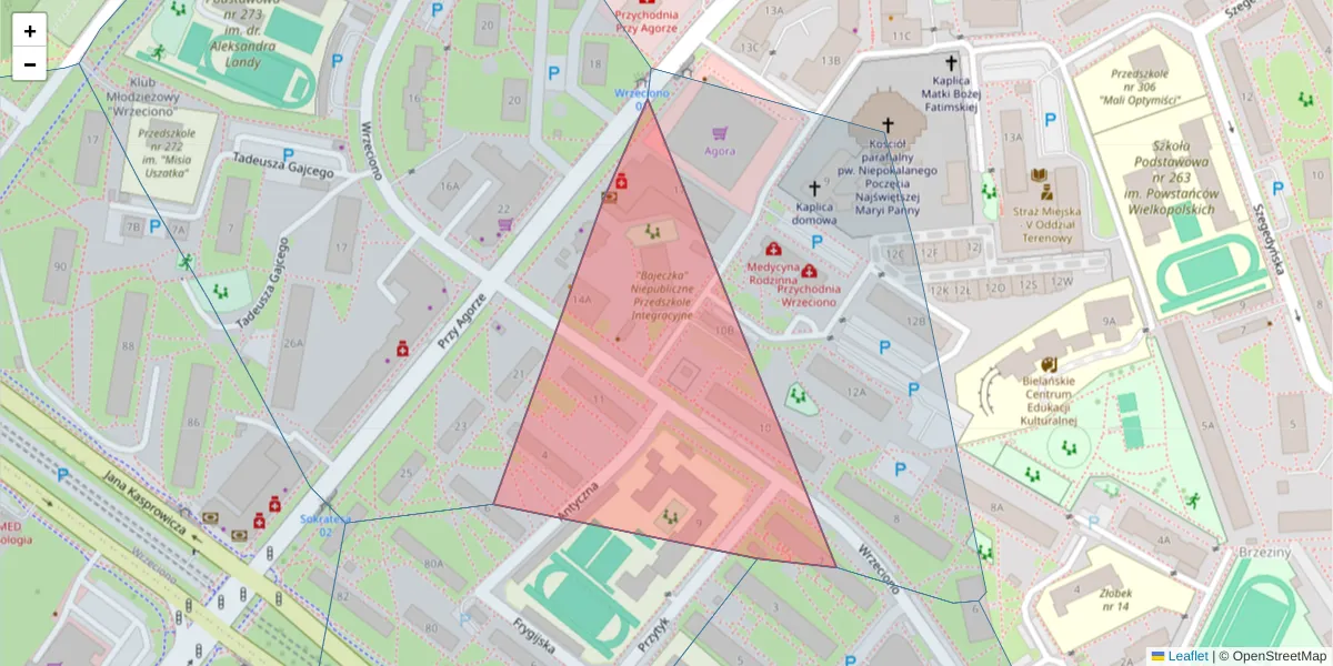 Szczegółowa mapa kodu pocztowego 01-954 z granicami, sąsiednimi kodami pocztowymi i urzędami pocztowymi