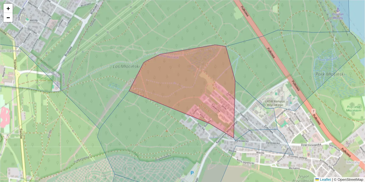 Szczegółowa mapa kodu pocztowego 01-974 z granicami, sąsiednimi kodami pocztowymi i urzędami pocztowymi