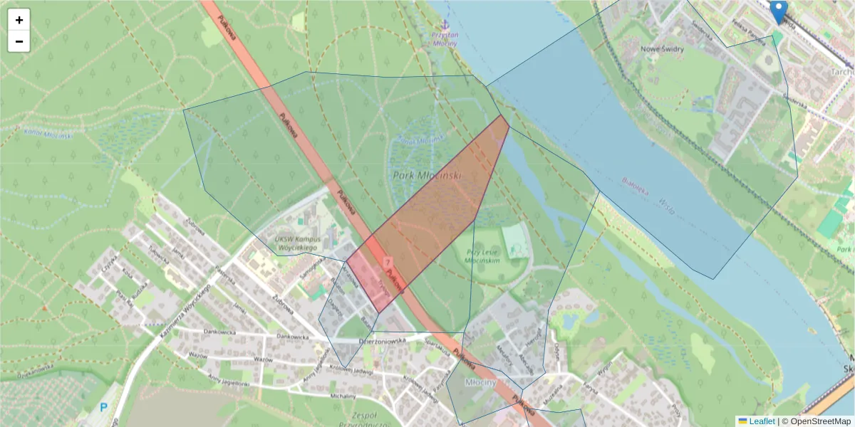 Szczegółowa mapa kodu pocztowego 01-982 z granicami, sąsiednimi kodami pocztowymi i urzędami pocztowymi