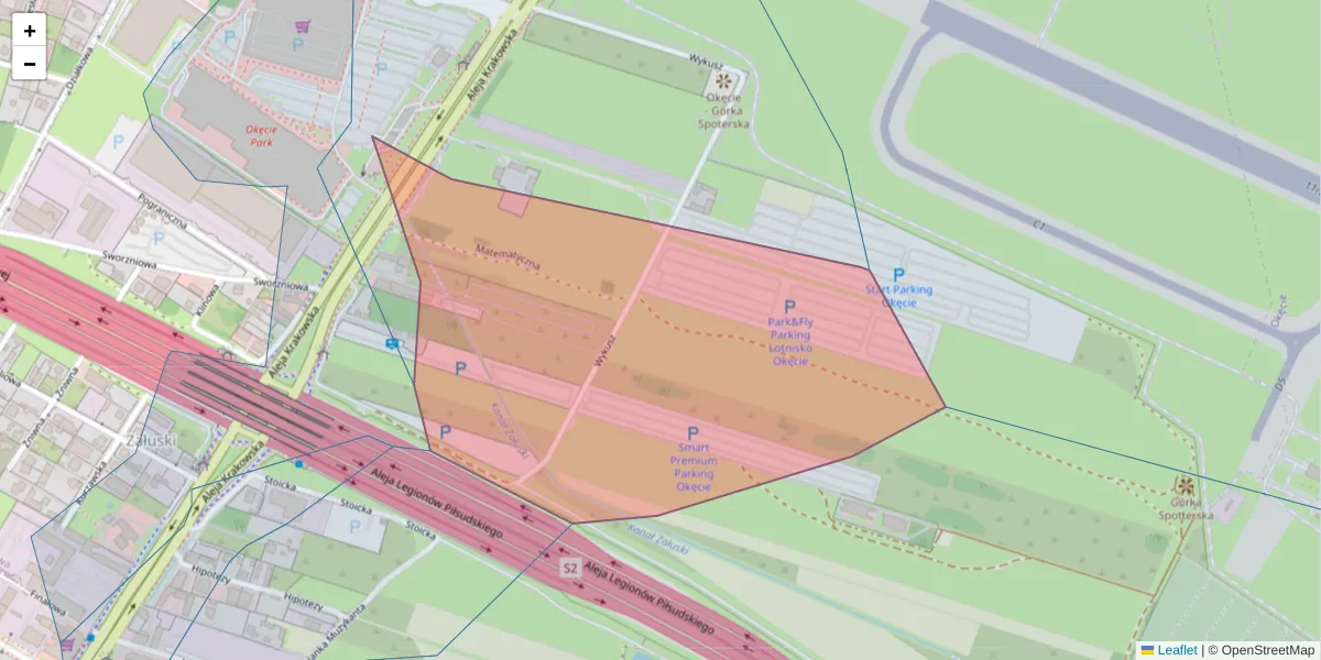 Szczegółowa mapa kodu pocztowego 02-189 z granicami, sąsiednimi kodami pocztowymi i urzędami pocztowymi
