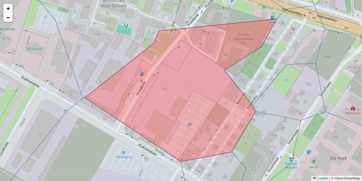 Szczegółowa mapa kodu pocztowego 02-241 z granicami, sąsiednimi kodami pocztowymi i urzędami pocztowymi