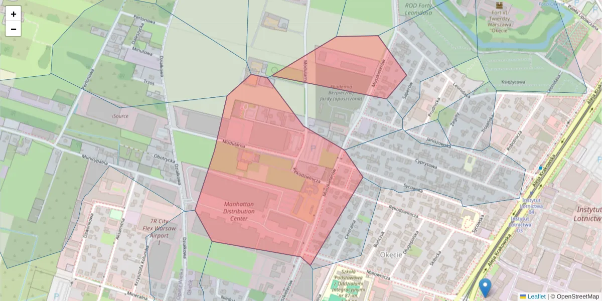 Szczegółowa mapa kodu pocztowego 02-273 z granicami, sąsiednimi kodami pocztowymi i urzędami pocztowymi