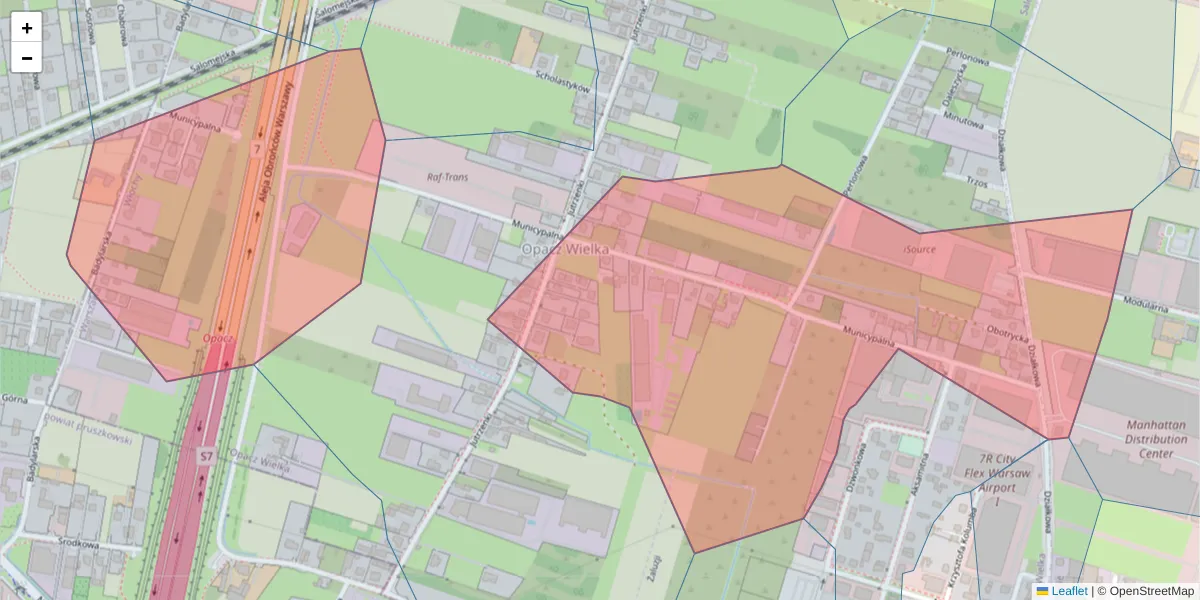 Szczegółowa mapa kodu pocztowego 02-281 z granicami, sąsiednimi kodami pocztowymi i urzędami pocztowymi