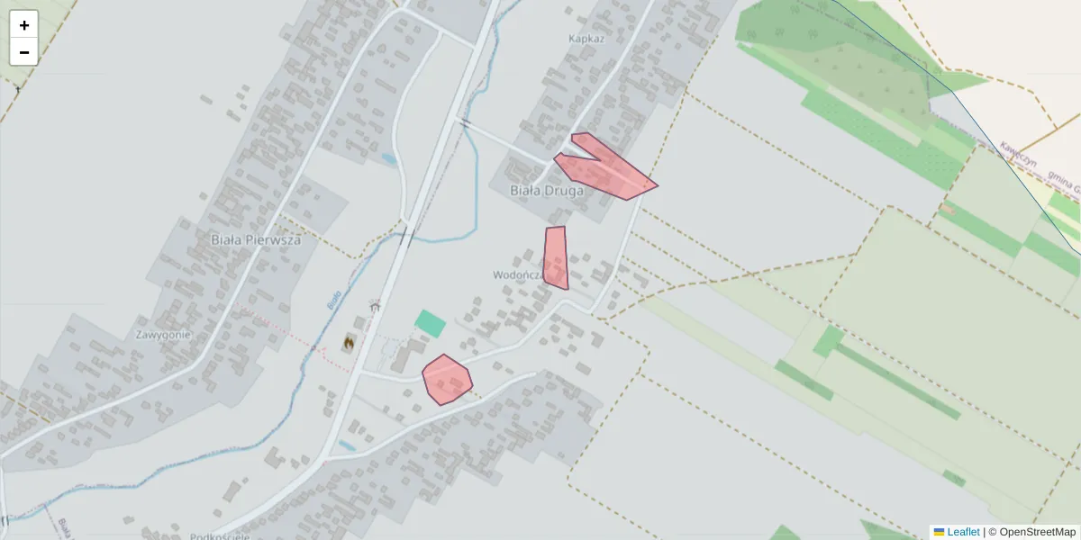 Szczegółowa mapa kodu pocztowego 02-300 z granicami, sąsiednimi kodami pocztowymi i urzędami pocztowymi
