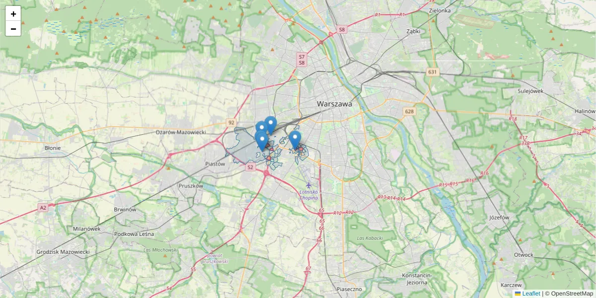 Szczegółowa mapa kodu pocztowego 02-484 z granicami, sąsiednimi kodami pocztowymi i urzędami pocztowymi