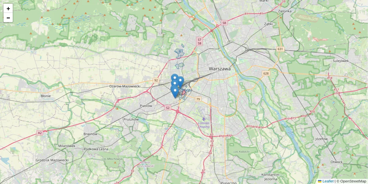 Szczegółowa mapa kodu pocztowego 02-493 z granicami, sąsiednimi kodami pocztowymi i urzędami pocztowymi