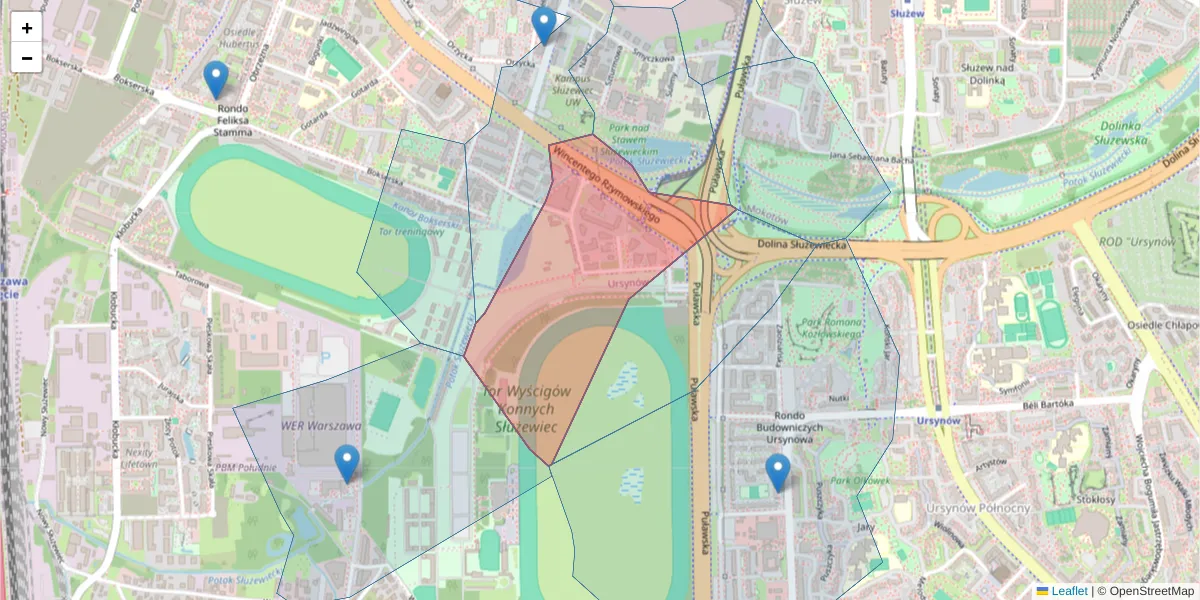 Szczegółowa mapa kodu pocztowego 02-681 z granicami, sąsiednimi kodami pocztowymi i urzędami pocztowymi