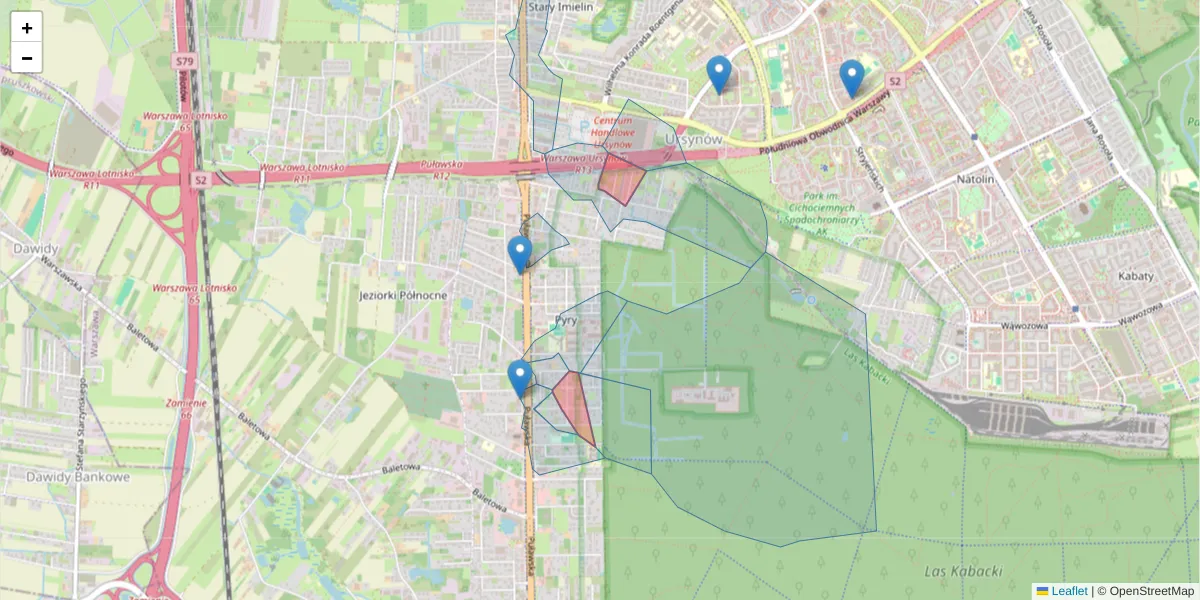 Szczegółowa mapa kodu pocztowego 02-814 z granicami, sąsiednimi kodami pocztowymi i urzędami pocztowymi