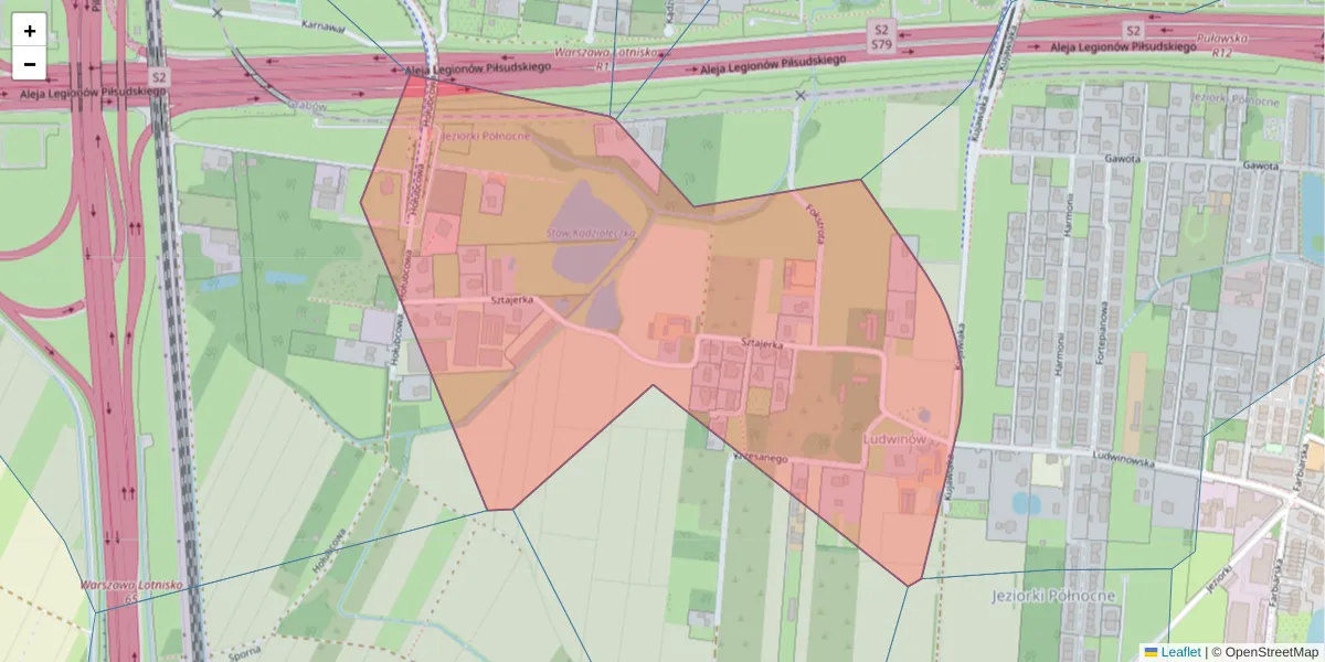 Szczegółowa mapa kodu pocztowego 02-855 z granicami, sąsiednimi kodami pocztowymi i urzędami pocztowymi